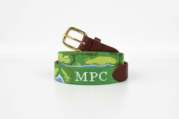 Pebble Beach Golf Course Needlepoint Belt