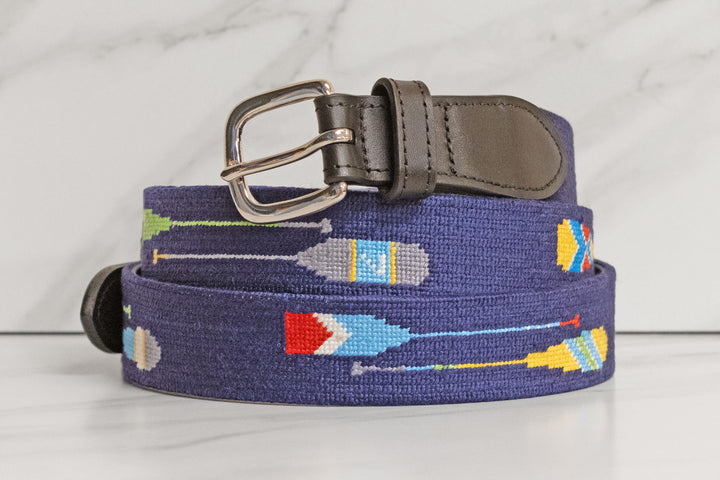 Preppy Paddle Needlepoint Belt