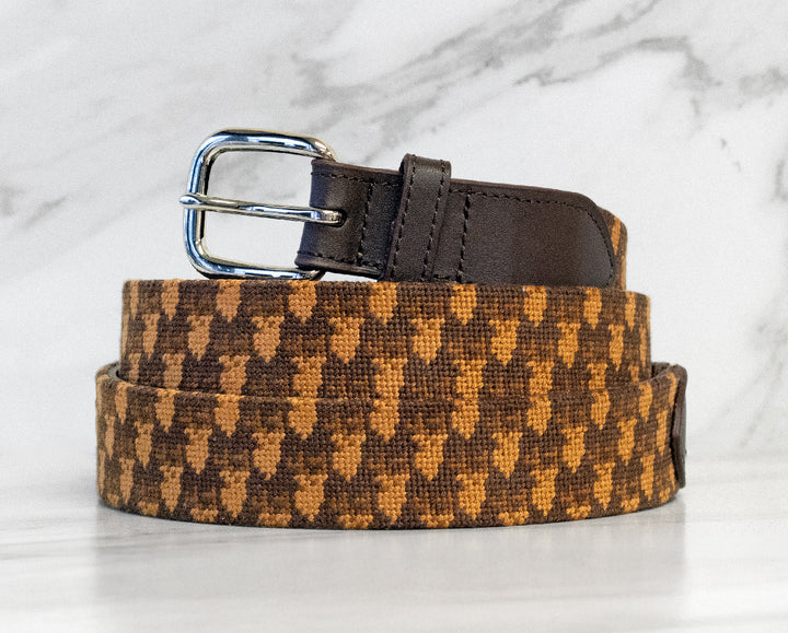 Regal Deer Tessellation Needlepoint Belt