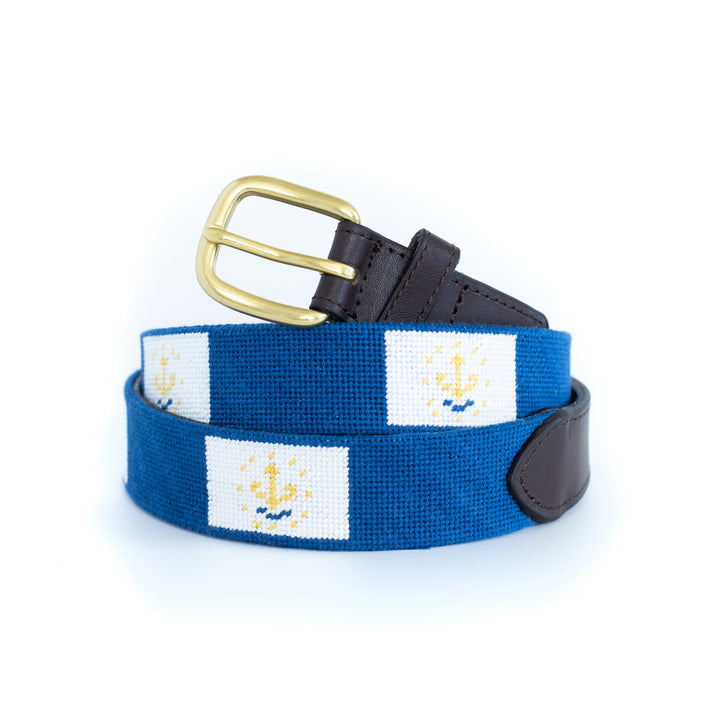 Rhode Island Flag Needlepoint Belt