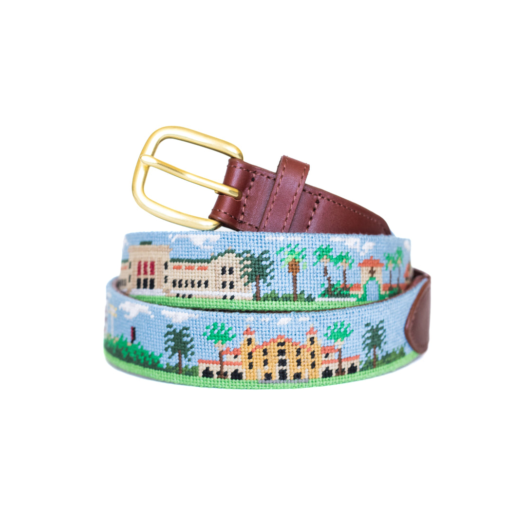 Stanford California Landscape Needlepoint Belt