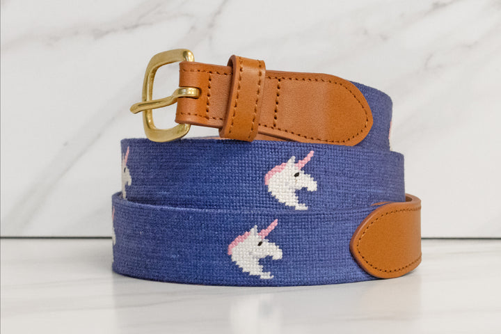 Unique Unicorn Needlepoint Belt 2