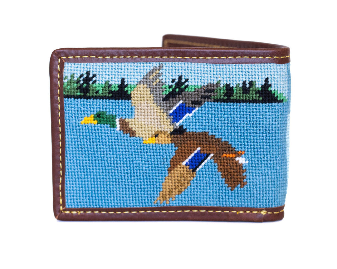 Mallard Hunting Needlepoint Wallet