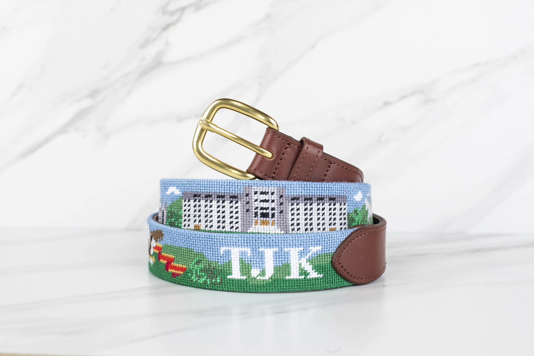 West Point New York Landscape Needlepoint Belt