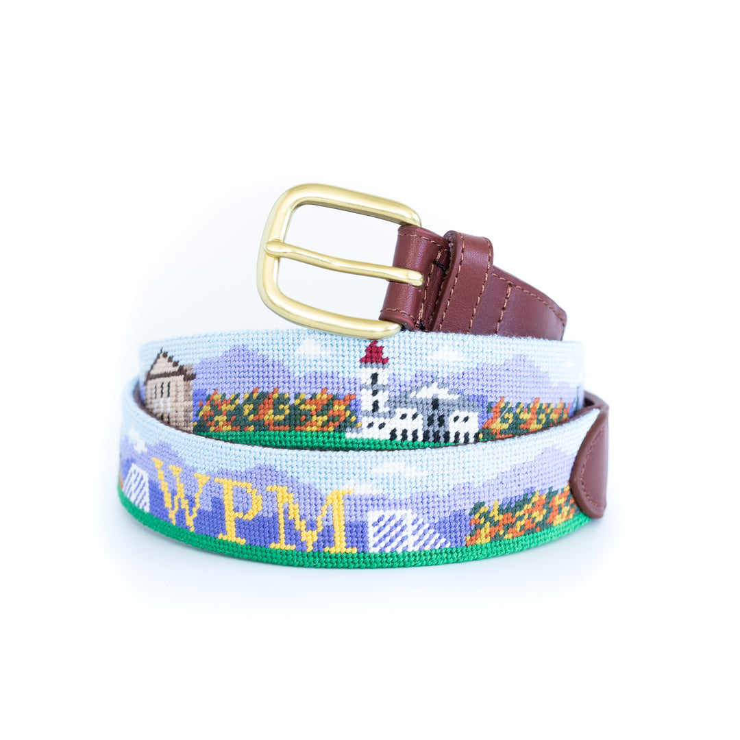 Williams College Campus Needlepoint Belt