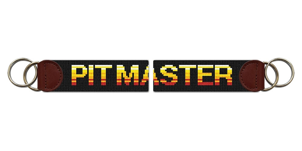 BBQ Pitmaster Needlepoint Key Fob