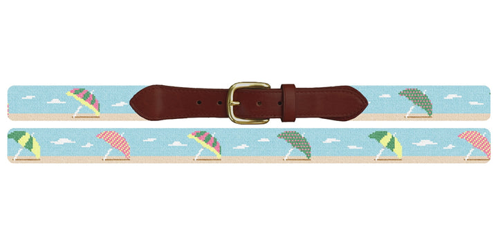 Beach Umbrellas Needlepoint Belt