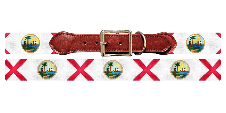 Big Florida Flag Needlepoint Dog Collar