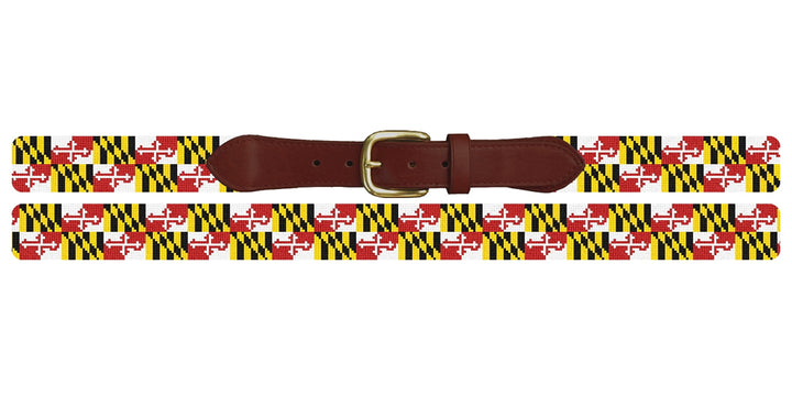 Big Maryland Flag Needlepoint Belt