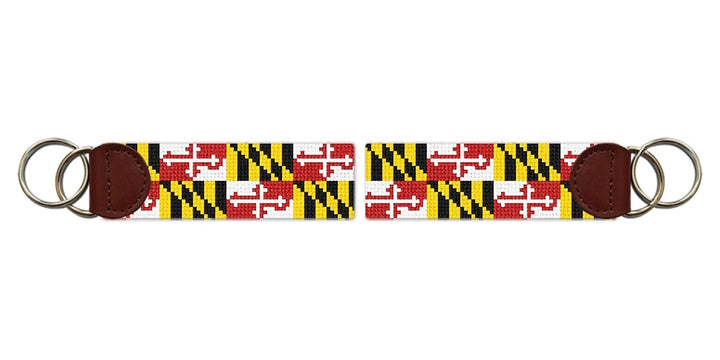Big Maryland Flag Needlepoint Key Fob