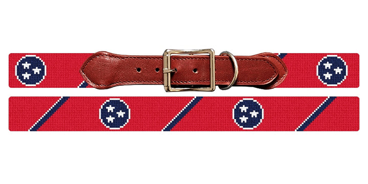 Big Tennessee Flag Needlepoint Dog Collar