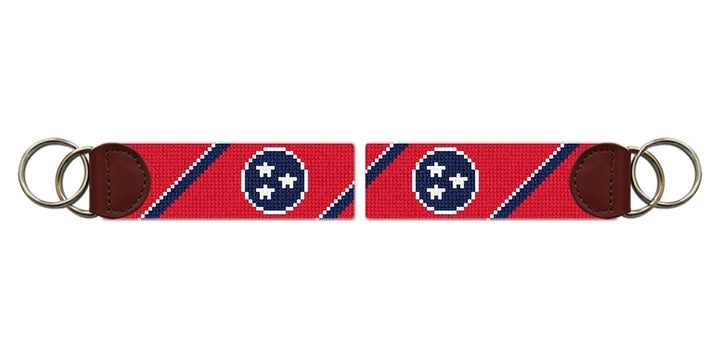 Big Tennessee Flag Needlepoint Key Fob