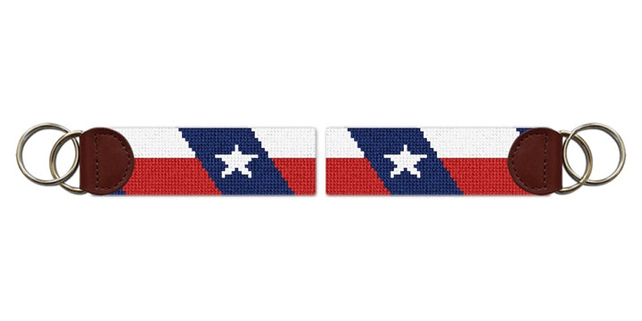 Big Texas Flag Needlepoint Key Fob