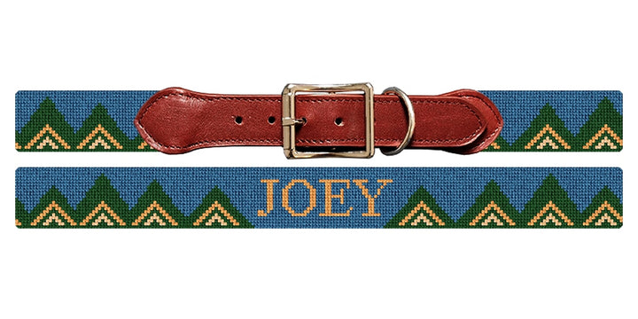 Blue Sky Needlepoint Dog Collar