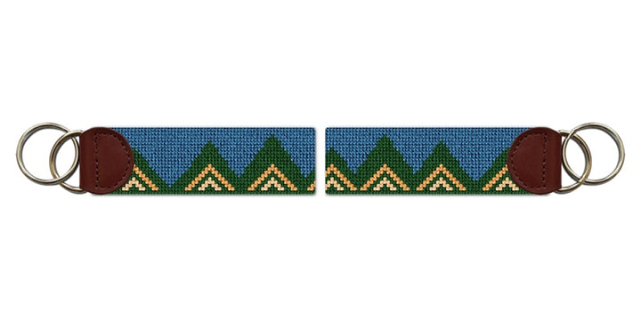 Blue Sky Needlepoint Key Fob