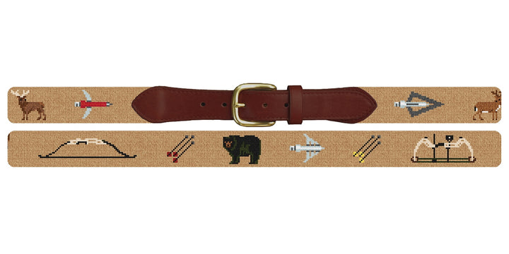 Bowhunting Needlepoint Belt