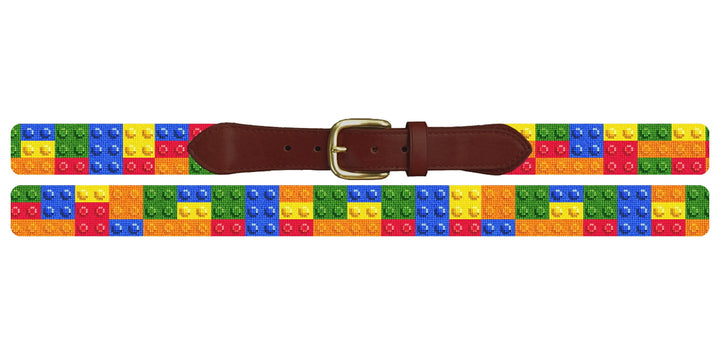 Brick By Brick Needlepoint Belt