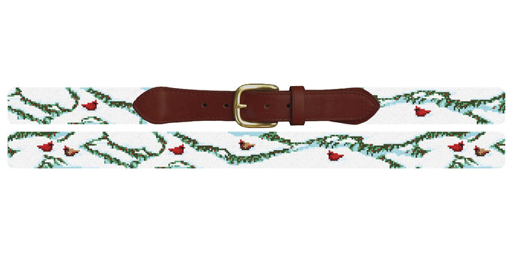 Cardinal Wonderland Needlepoint Belt