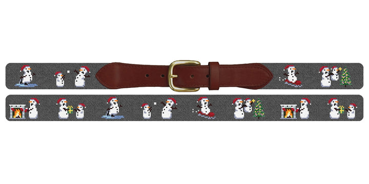 Christmas Snowmen Needlepoint Belt