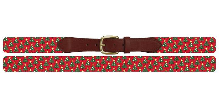 Christmas Trees Needlepoint Belt