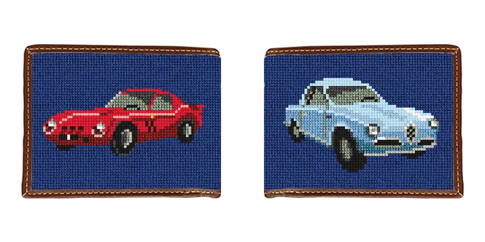 Custom Classic Cars Needlepoint Wallet