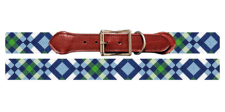 Diamond Plaid Needlepoint Dog Collar
