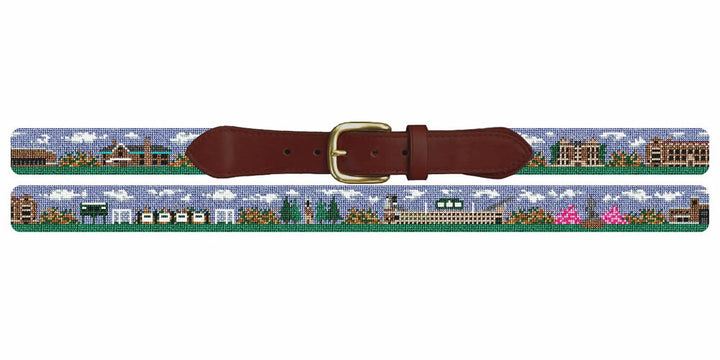 East Lansing Michigan Landscape Needlepoint Belt