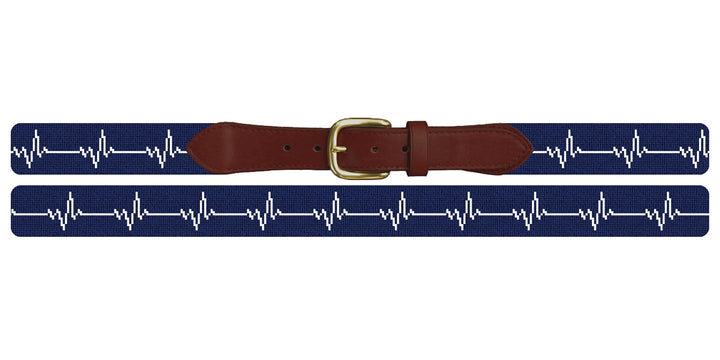 EKG Needlepoint Belt