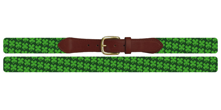 Four Leaf Clover Needlepoint Belt