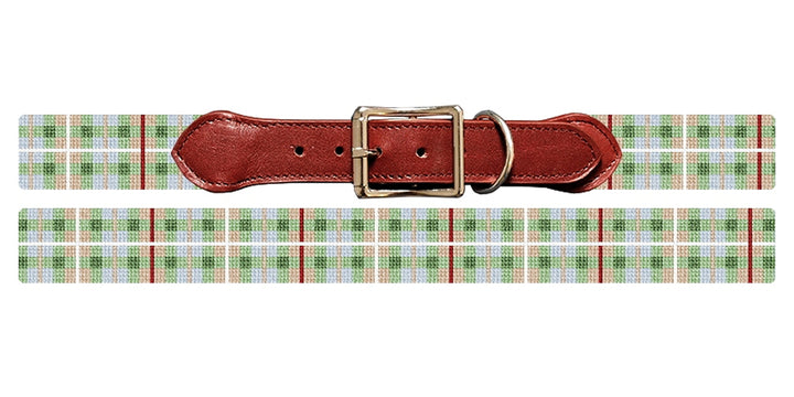 Fraser Hunting Tartan Needlepoint Dog Collar