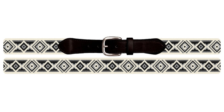 Grey Flannel Needlepoint Belt