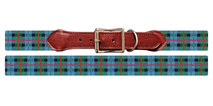 Gunn Tartan Needlepoint Dog Collar