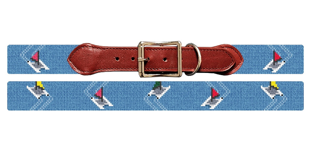 Hobie Cats Needlepoint Dog Collar