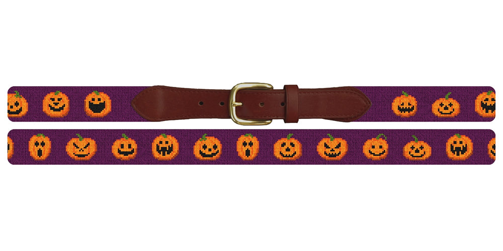 Jack O'Lantern Needlepoint Belt