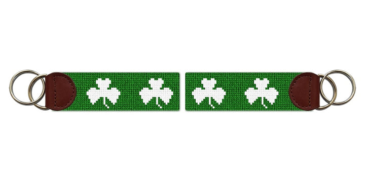 Lucky Irish Clover Needlepoint Key Fob