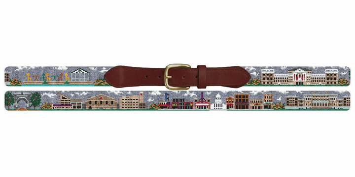 Madison Wisconsin Landscape Needlepoint Belt