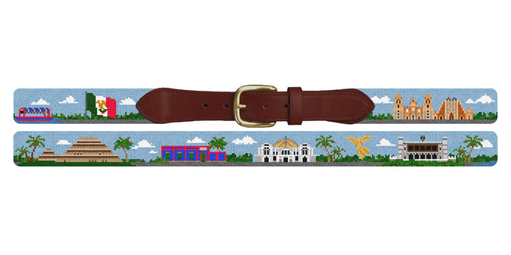 Mexico City Needlepoint Belt