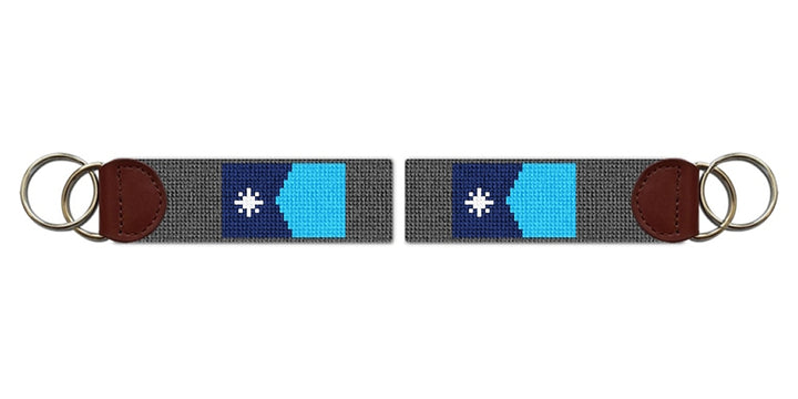 Minnesota Flag Needlepoint Key Fob