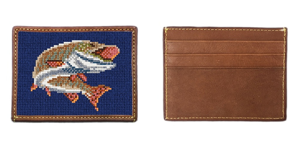 Musky Fish Needlepoint Card Wallet