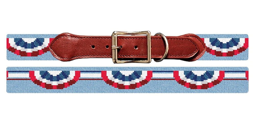 Patriotic Celebration Needlepoint Dog Collar
