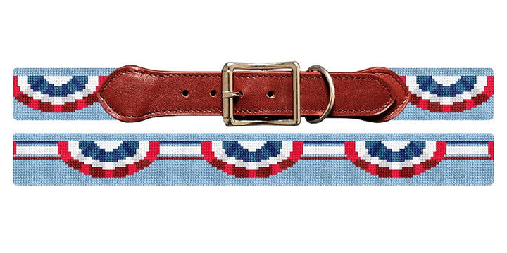 Patriotic Celebration Needlepoint Dog Collar