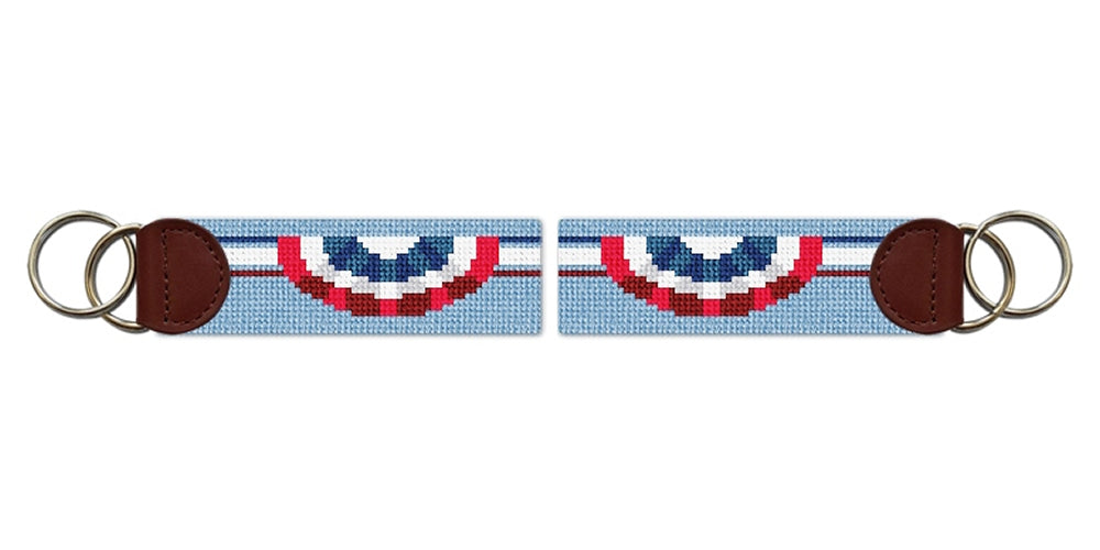 Patriotic Celebration Needlepoint Key Fob
