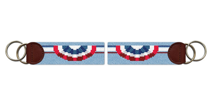 Patriotic Celebration Needlepoint Key Fob