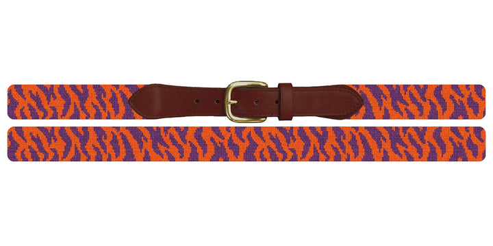 Purple Tiger Stripe Needlepoint Belt