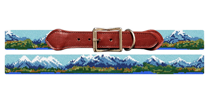 Rocky Mountain Needlepoint Dog Collar