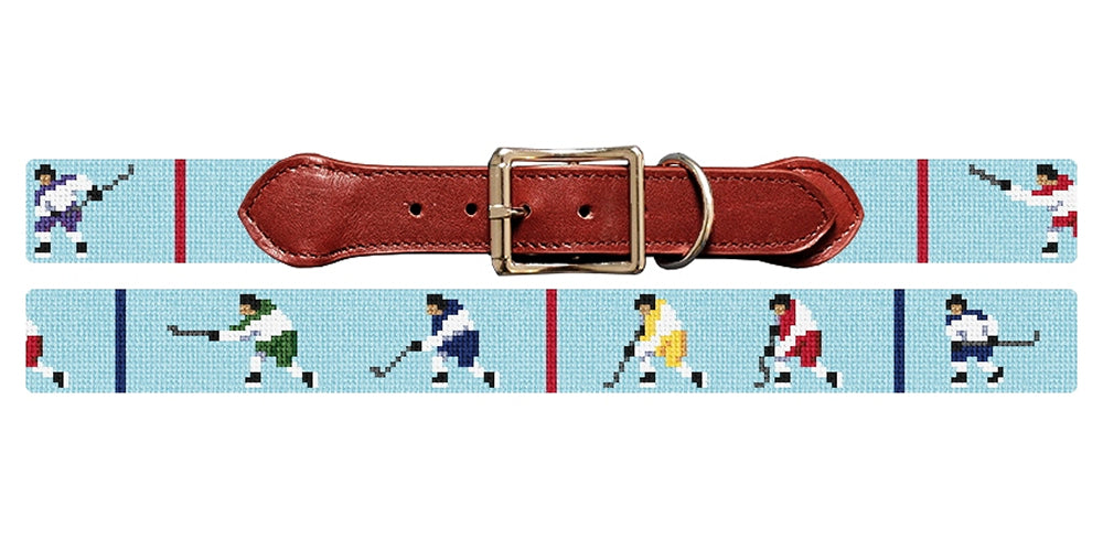 Slap Shot Needlepoint Dog Collar