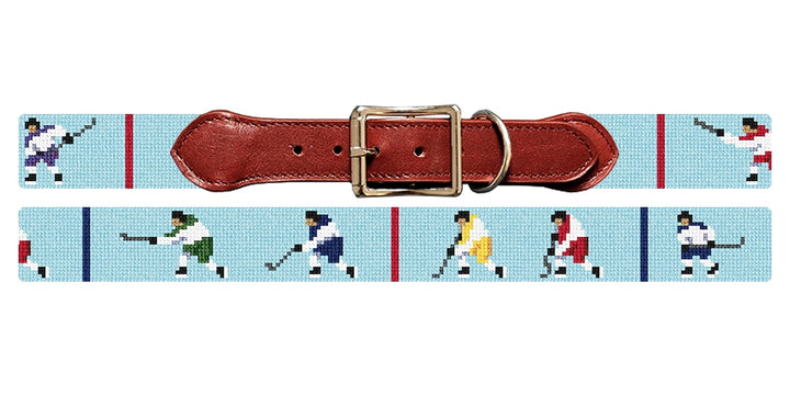 Slap Shot Needlepoint Dog Collar