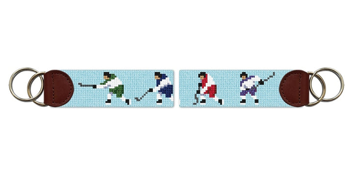 Slap Shot Needlepoint Key Fob