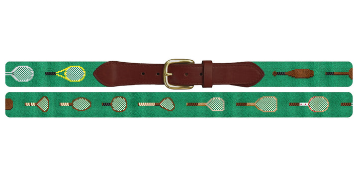 Tennis Racket Evolution Needlepoint Belt