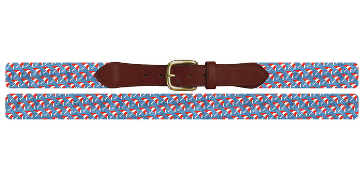 Tiny Beach Umbrellas Needlepoint Belt